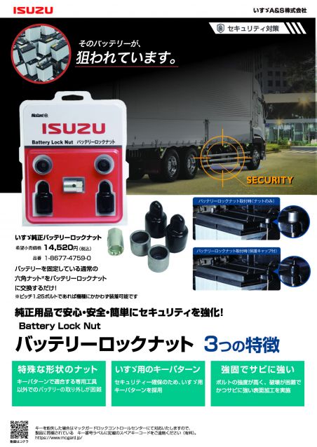 バッテリーロックナット